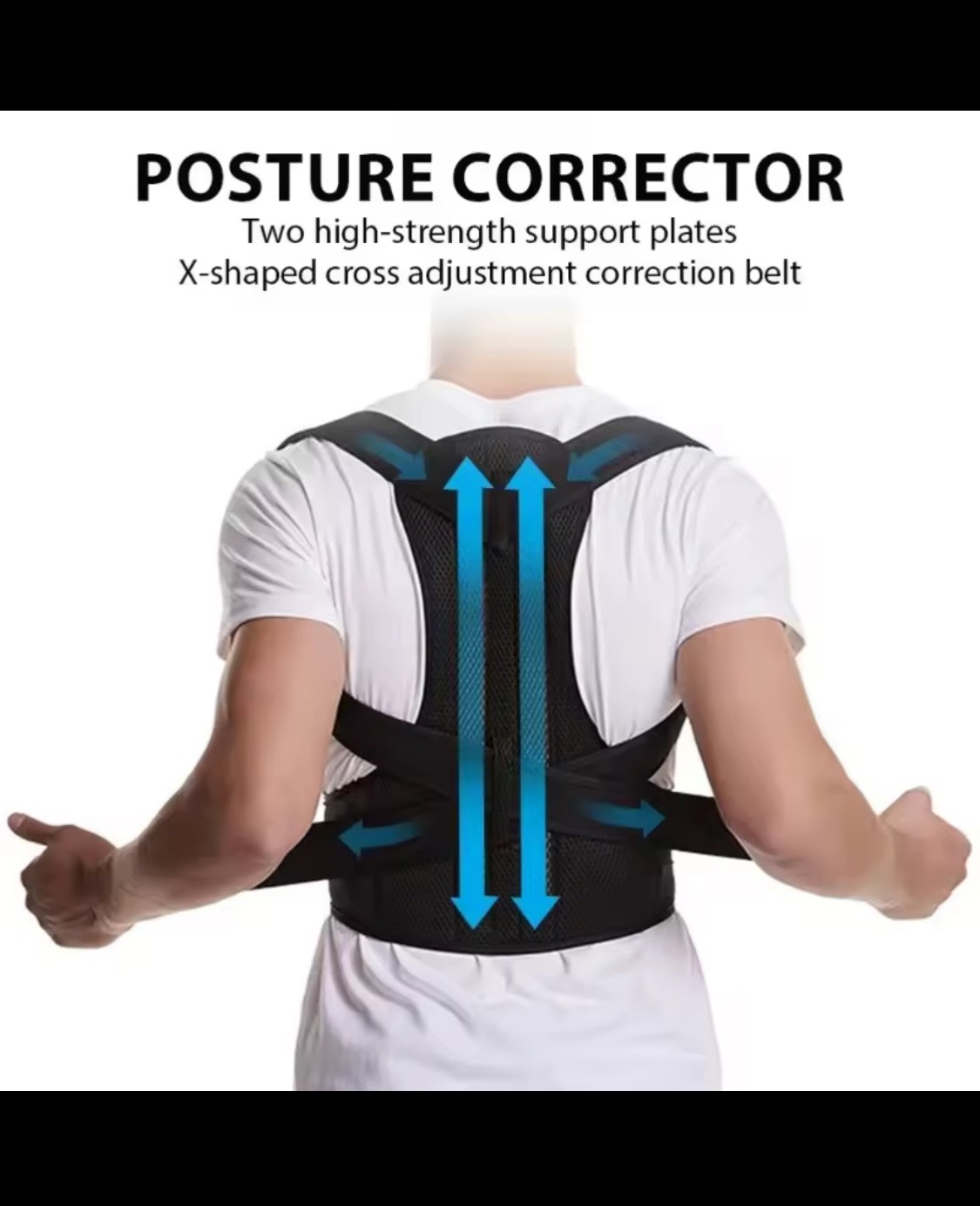 Reinforced Belt Lumbar Column Posture Corrector Vest Adjustable Back Support