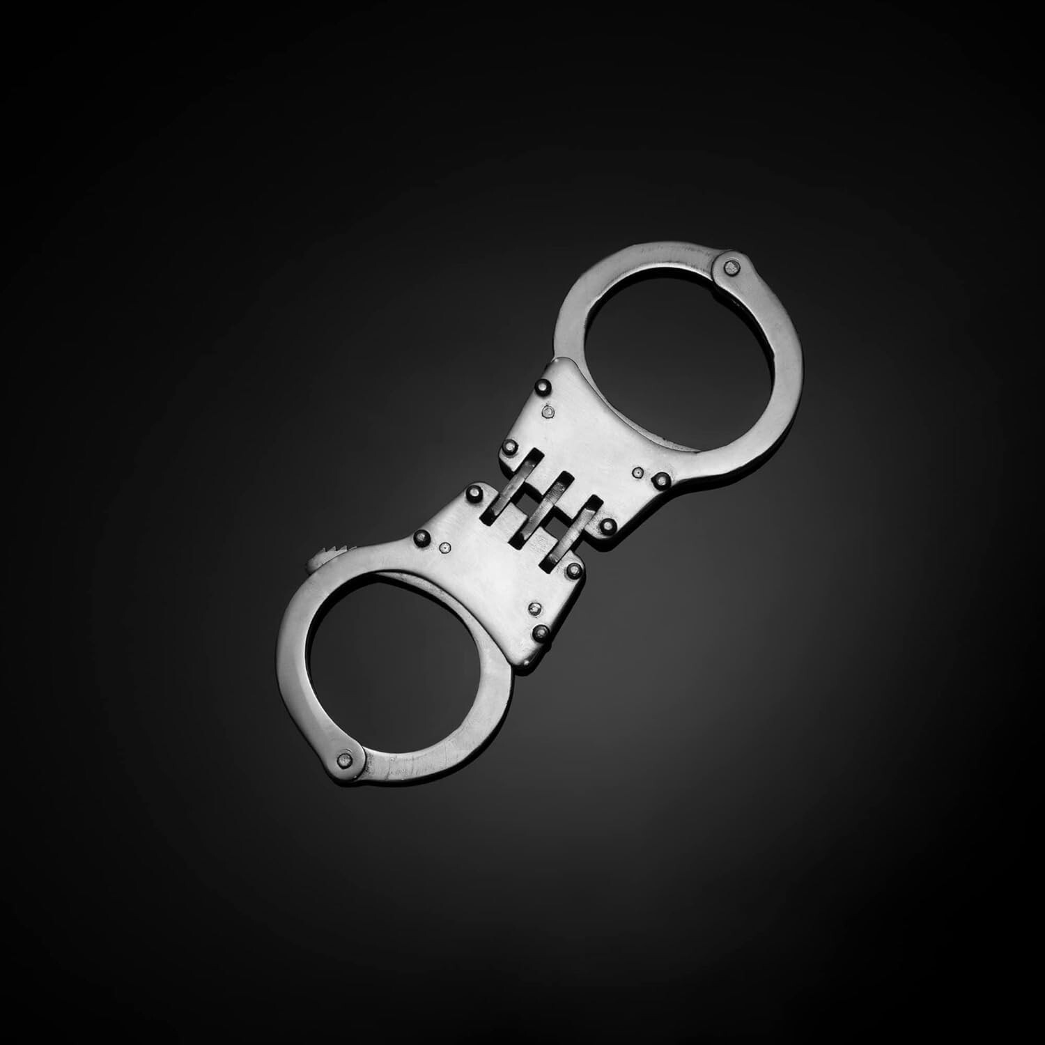 double lock handcuffs Standard hand Size professional handcuffs silver 2 keys