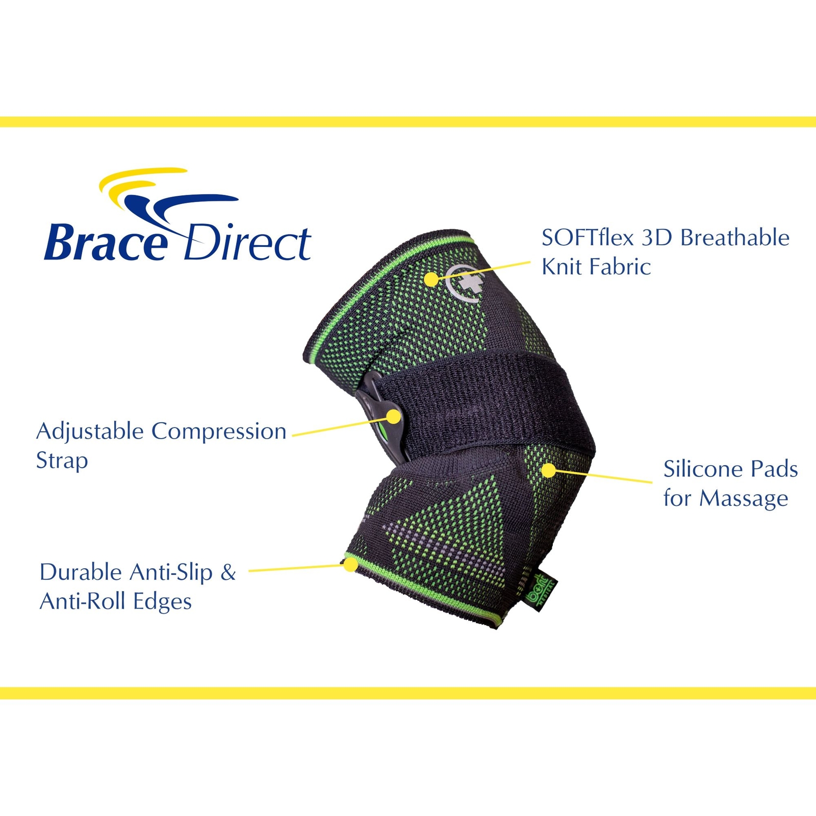 Plus Size Knit Elbow Compression Brace Support- Elbow Pain, Golf & Tennis Elbow