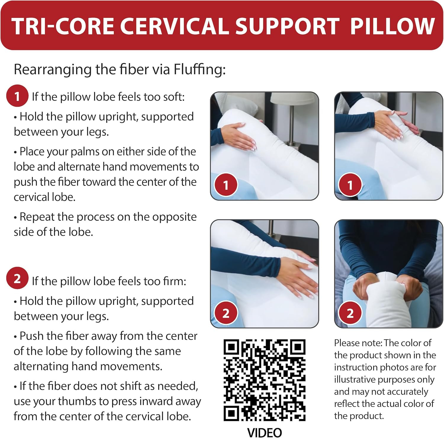 Core Products Tri-Core Cervical Support Pillow – Gentle (Medium Firmness) Orthop