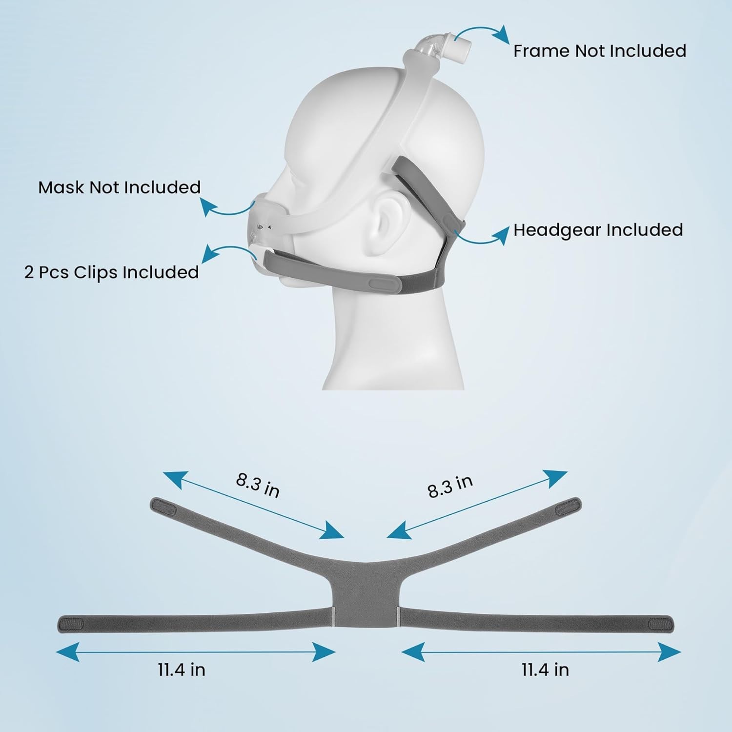 Replacement DreamWear Headgear with Non-Slip Design for All-Night Use