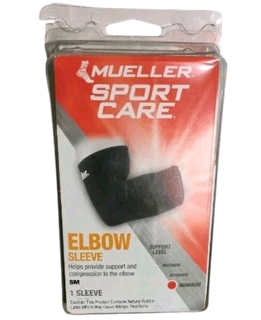 Mueller Elbow Sleeve Soft Support Level Minimum SZ SM Extra Long Length