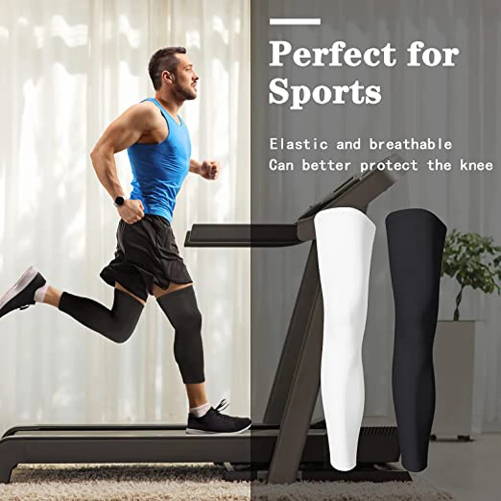 1 Pair ports Compression Full Leg Sleeve – for Men and Women. Support for Knee,