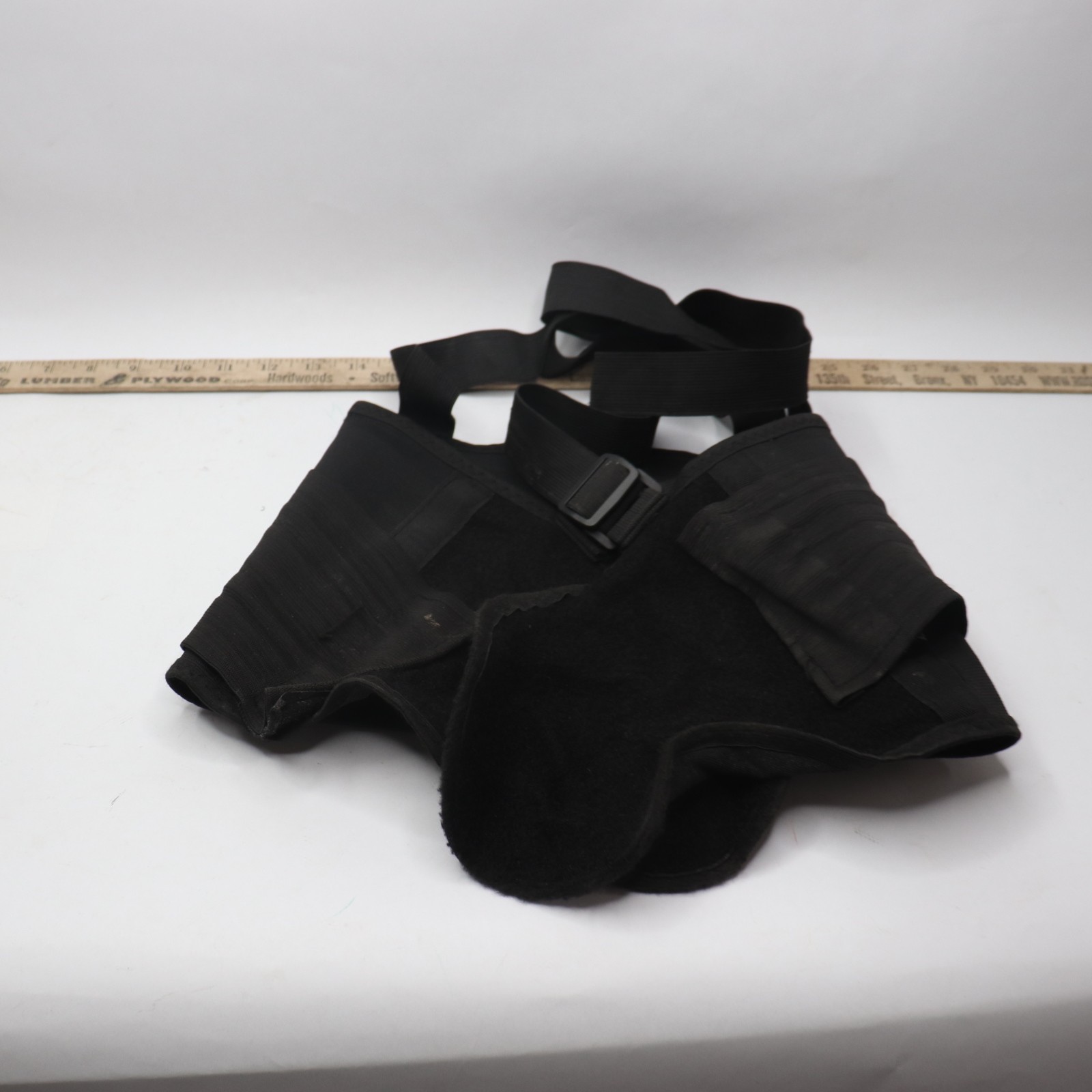 Adjustable Back Brace Lumbar Support Belt with Suspenders – Used