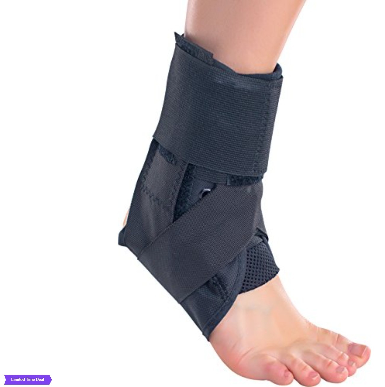 Ankle Support Brace Stabilized Nylon Lightweight Compression Strap Fits Left
