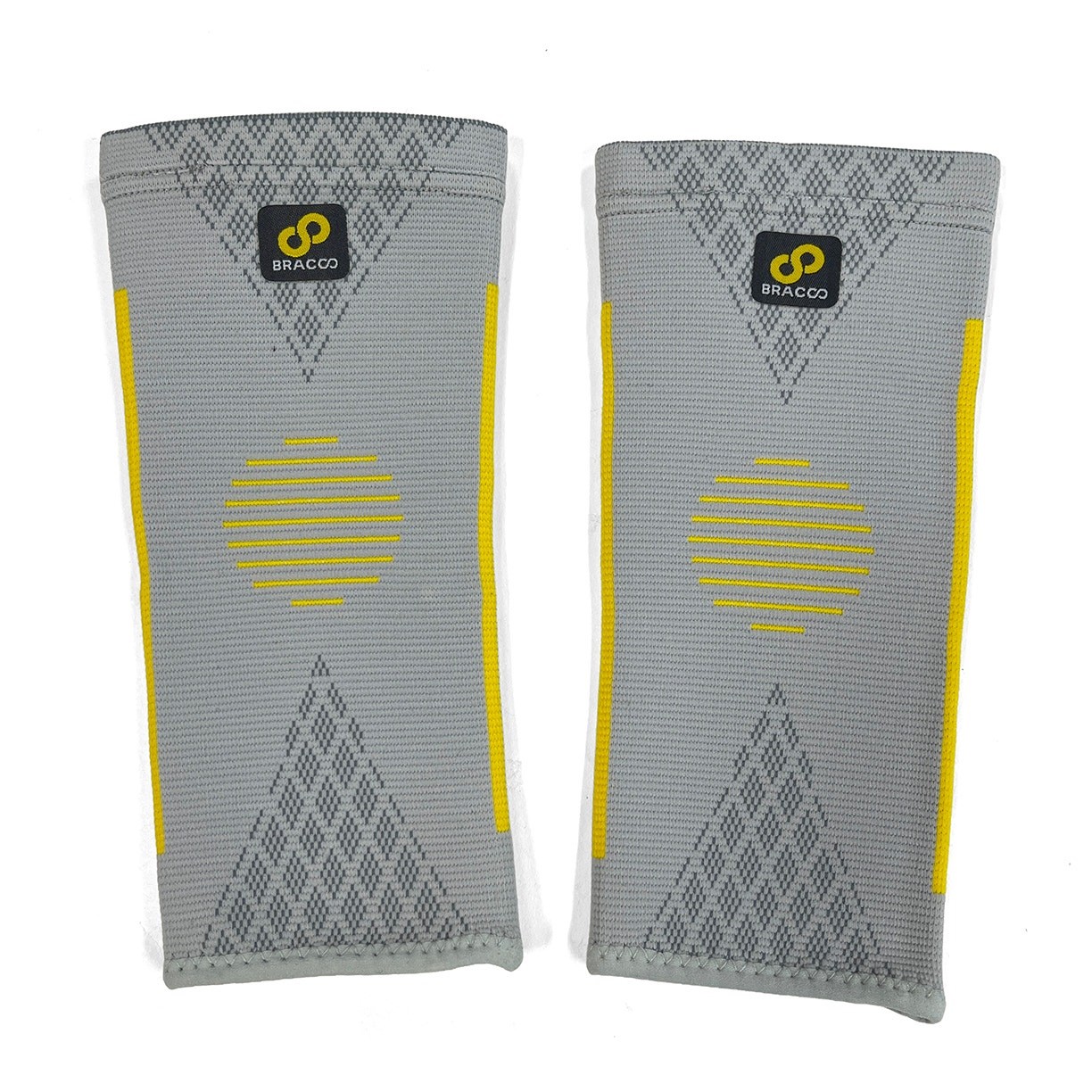 Bracoo Elbow Sleeves Sz S Gray Compression Support Tendonitis Pain Relief 2 Pack