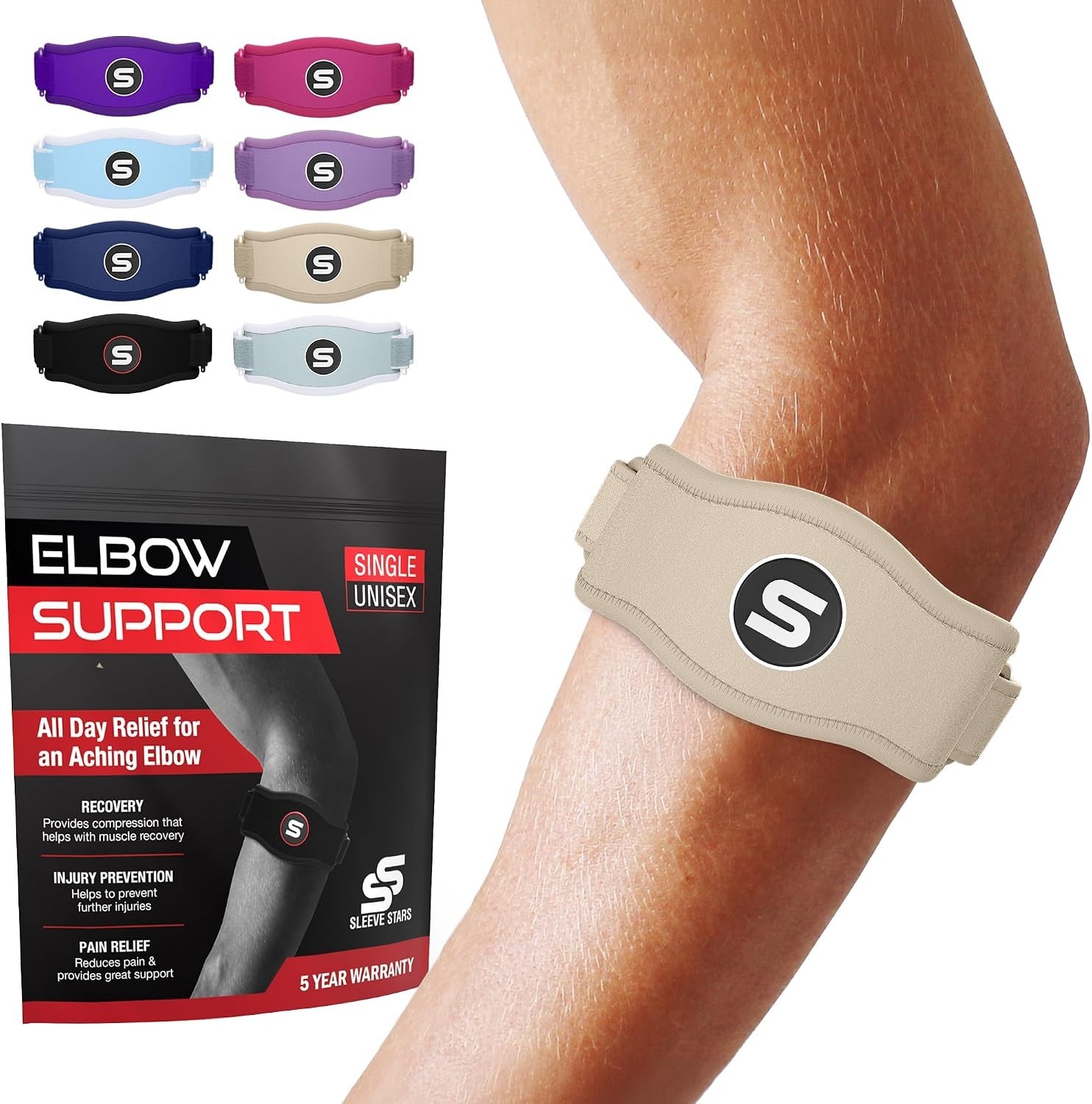 Sleeve Stars Tennis Elbow Brace for Men & Women, Elbow Brace for Tendonitis, …