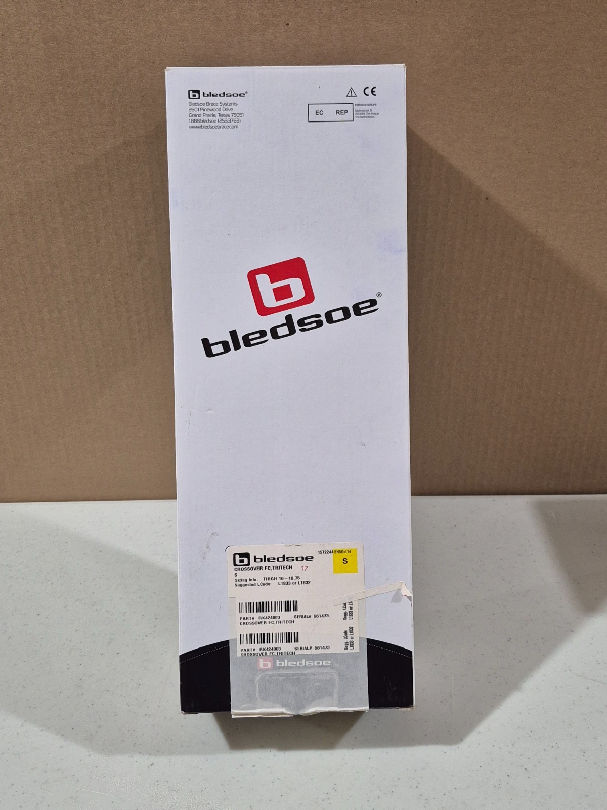 Bledsoe Crossover FC Tritech S, Front Closure, 16″ – 18.75, never used