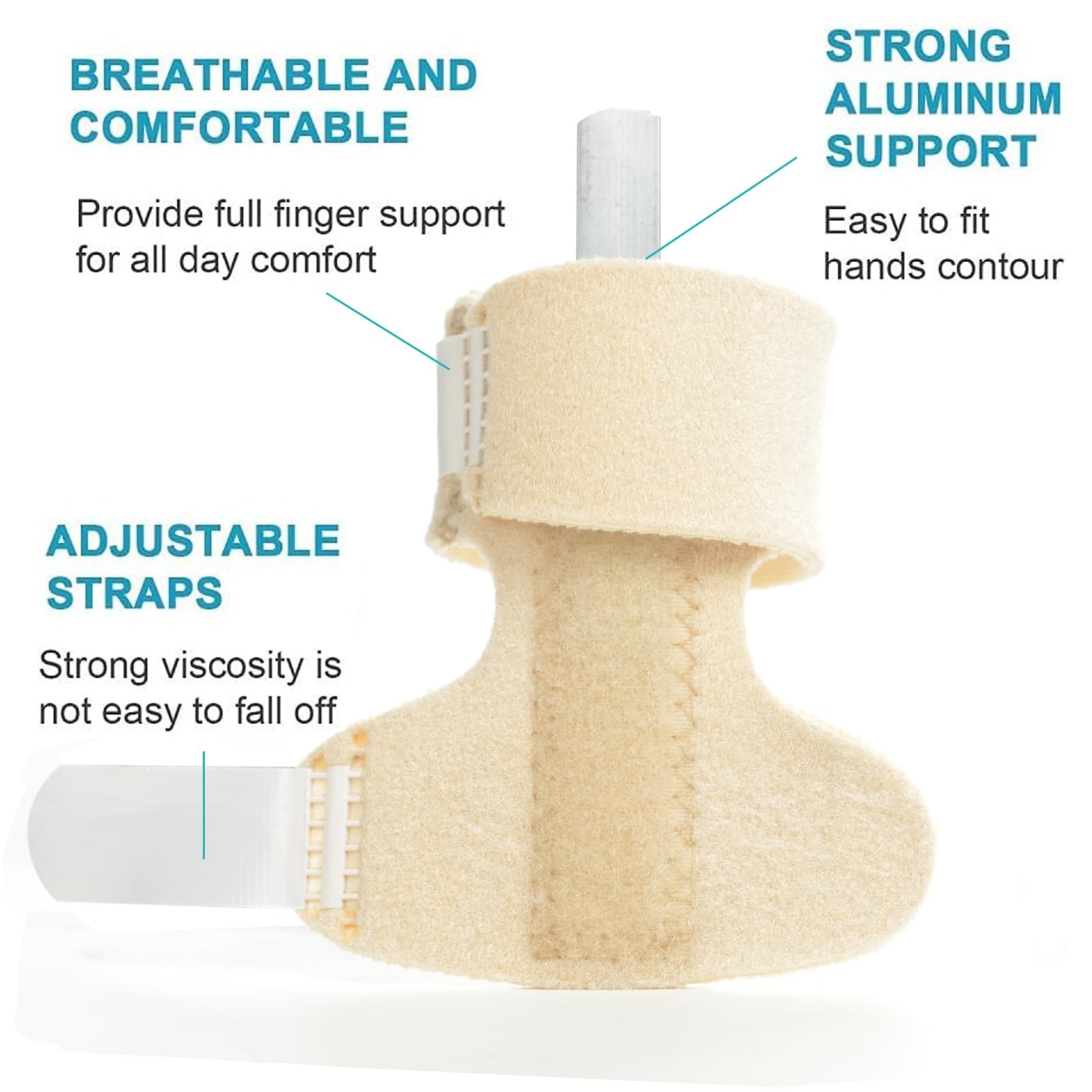 Sumifun Finger Brace, Trigger Splint for 1 Count (Pack of 1), Khaki