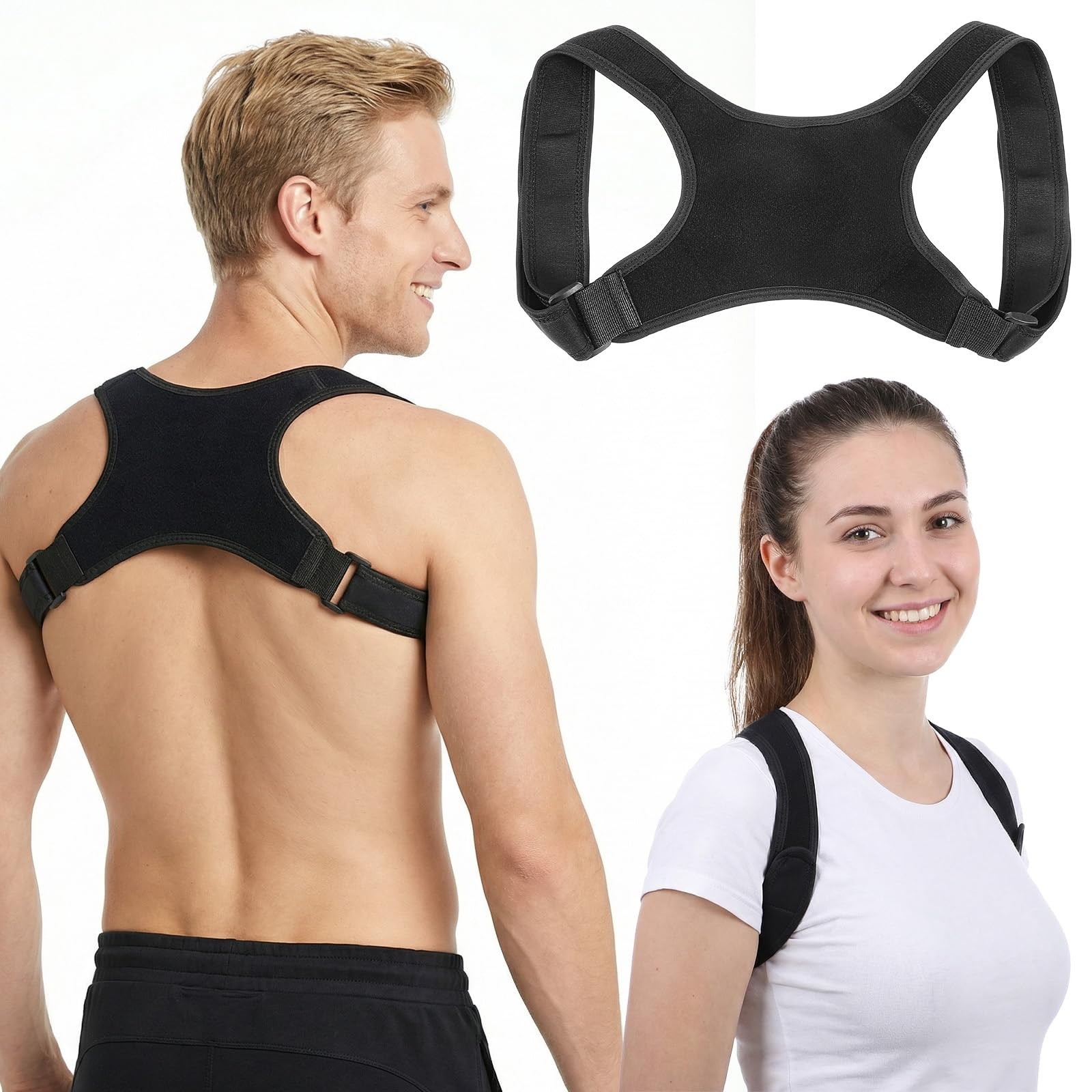 YBEATY Posture Corrector Adjustable Comfortable Back Brace Lightweight…