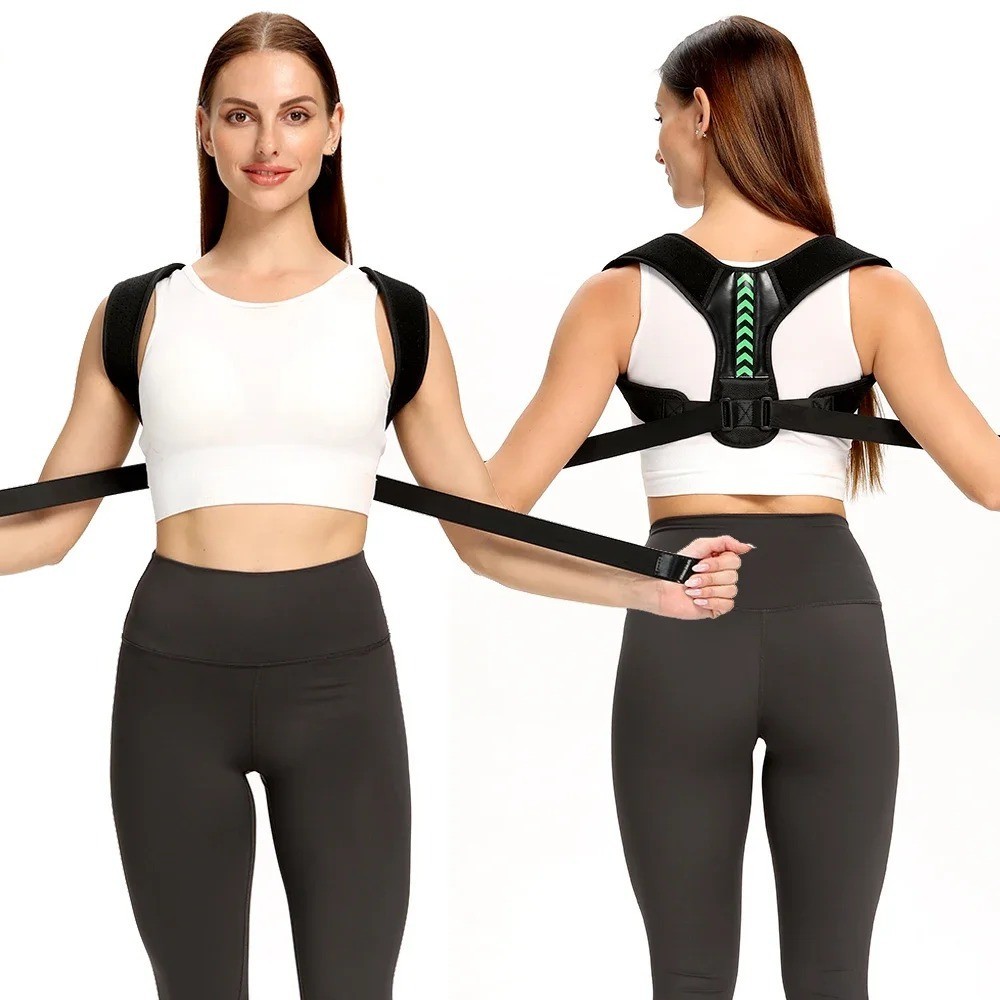 Shoulder Support Adjustable Back Pain Support Posture Corrector Brace Belt Strap