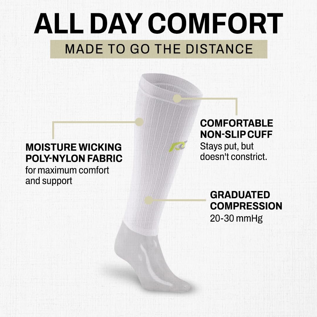 PRO Compression Marathon Calf Sleeve, Black, Small/Medium Small/Medium, Black