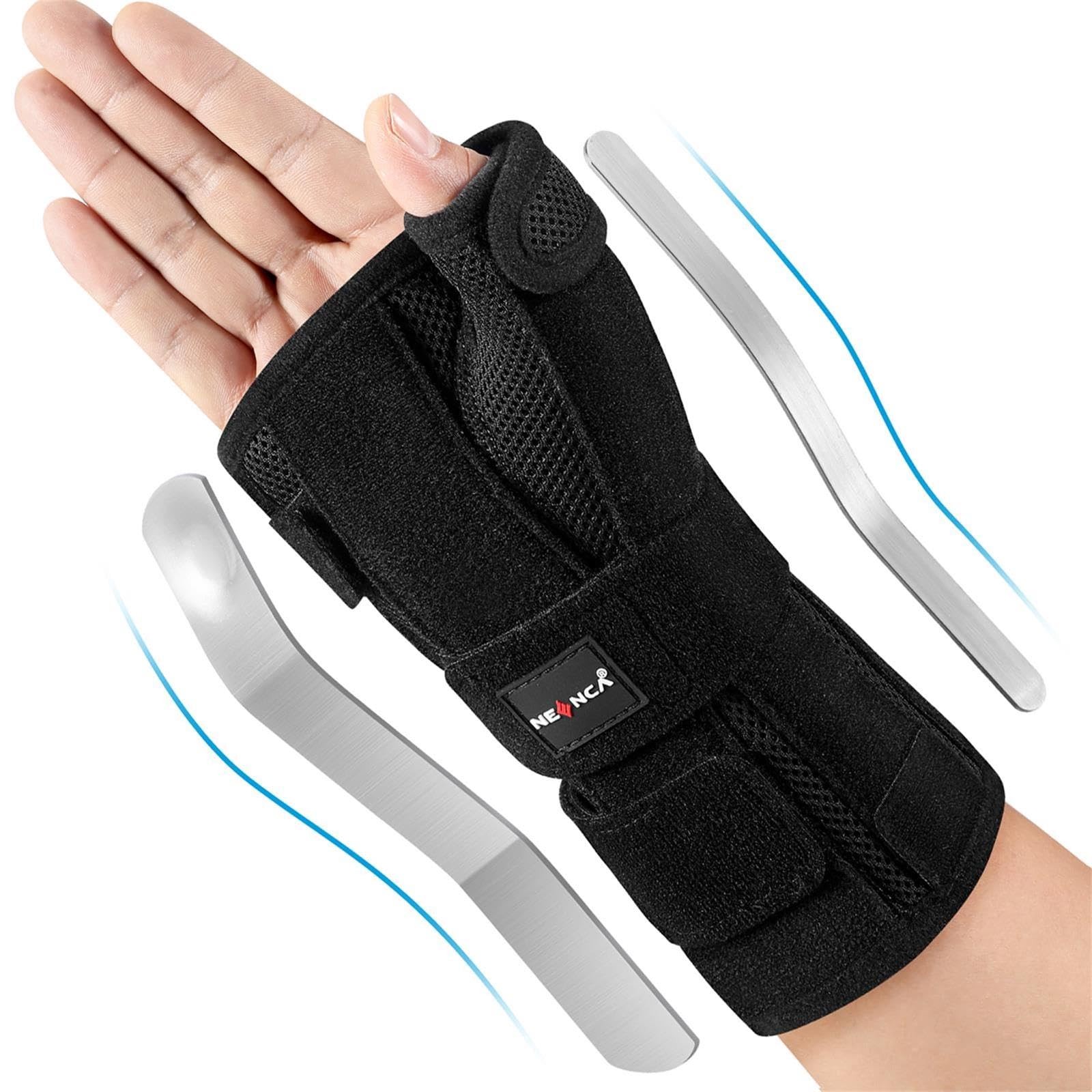 NEENCA Carpal Tunnel Wrist Brace with Thumb Support, XL/XXL/XXXL, Black