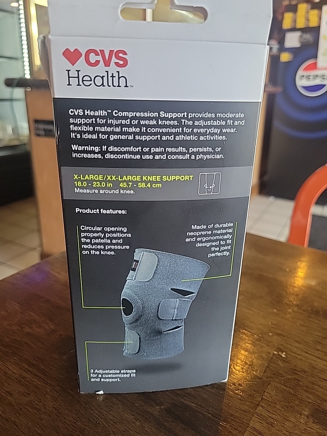CVS Compression Support Knee Size XL/XXL Moderate Support ADJUSTABLE M