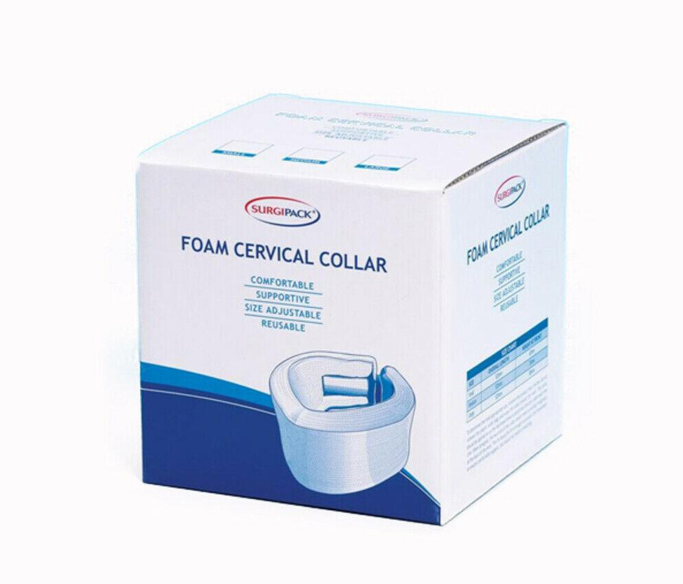 2 x Surgipack Collar Cervical Foam Comfortable, Adjustable & Reusable Size Large