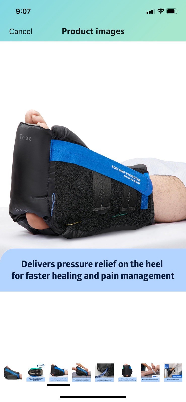 MedLine HEELMEDIX ADVANCED Heel Protector Cushioned Boot Standard Foot Drop