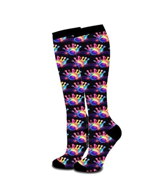 Unisex Novelty Socks for Women Men Teens Soft Knee High Crew One Size Bowling