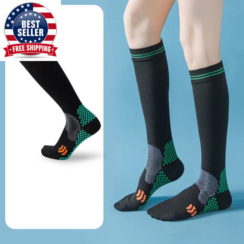 Sport Compression Socks Shock-Absorbing Anti-Slip Varicose Veins Socks Absorb Mo