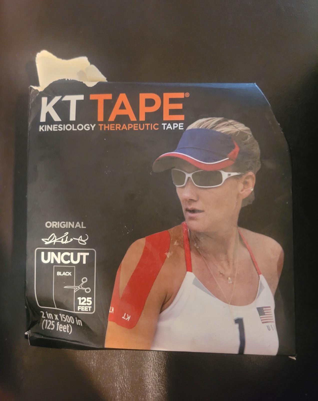 KT TAPE Uncut Elastic Kinesiology Theraeputic Tape Black 2in x 1500in (125 FT)