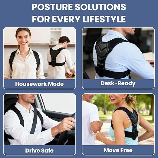 Posture Corrector for Women & Men, Adjustable Back Brace Shoulder Straightene…