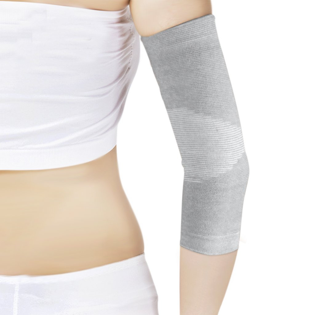 IPENNY Men Women Bamboo Charcoal Arm Compression Support Sleeve Elbow Brace for