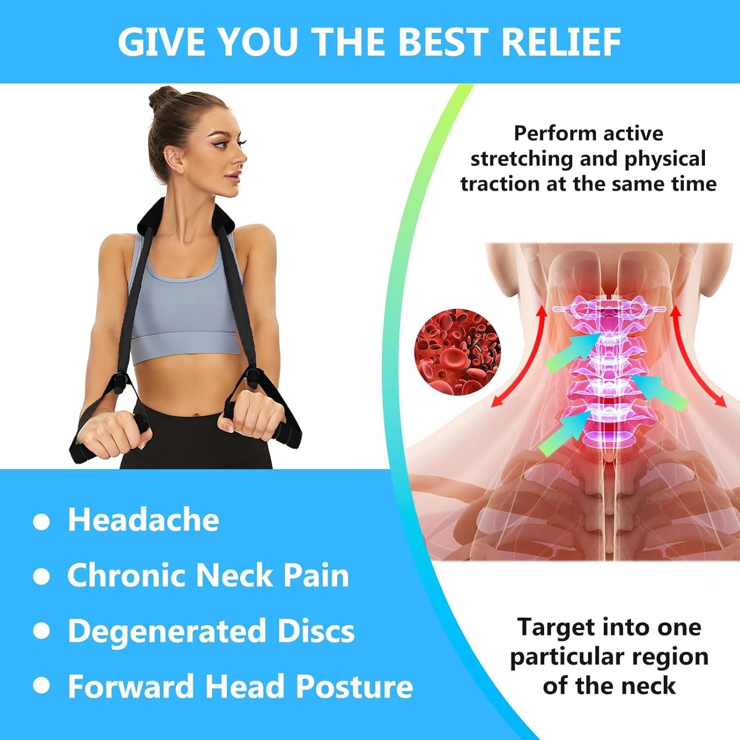 Portable Neck and Shoulder Relaxer – Professional Cervical Traction Device