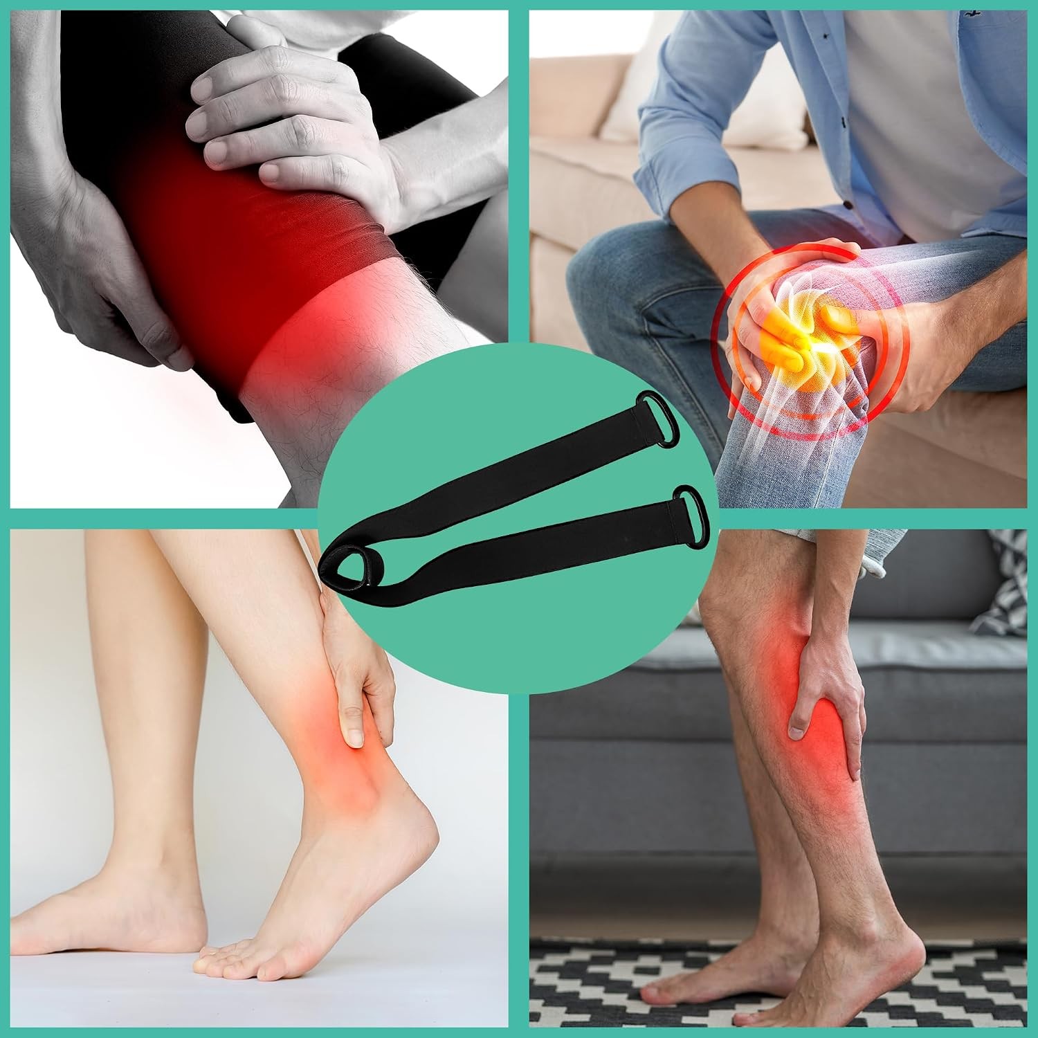 Knee Replacement Recovery Kit Leg Lifter Strap Elastic Exercise Bands Hip Leg