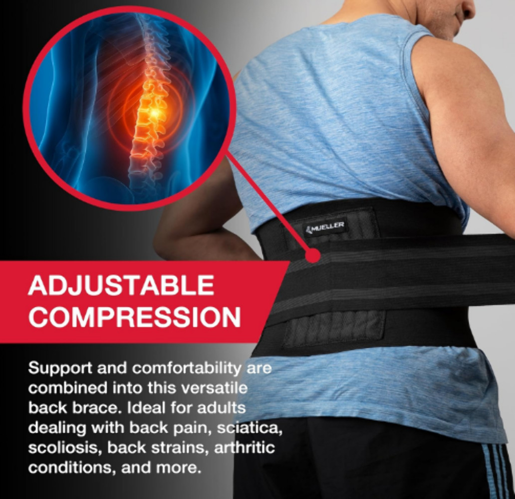 Mueller Adjustable Back Brace Upper & Lower Support