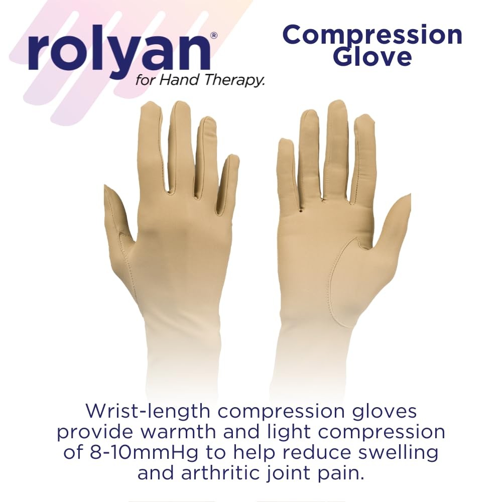 Rolyan Compression Gloves, Compression Gloves for Arthritis for Men & Women, …