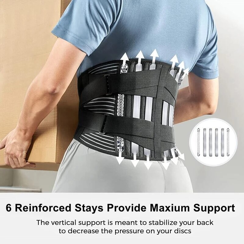 Men Women Waist Trainer Spine Brace Girdle Lumbar Support Belt Orthotics Band US