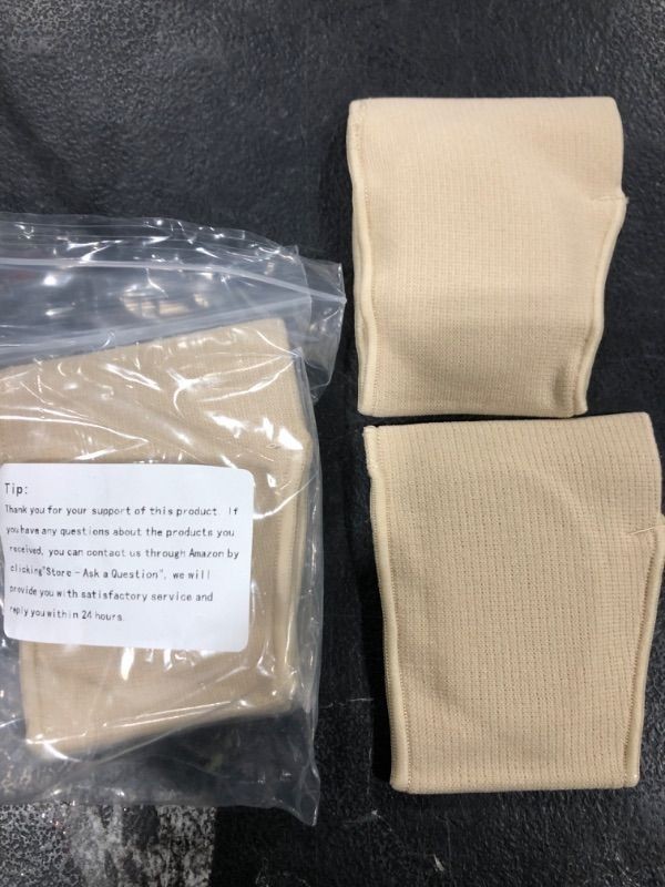 2 pair Beige Metatarsal Sleeve w Gel Pad * Ball of Foot Pain Relief * New