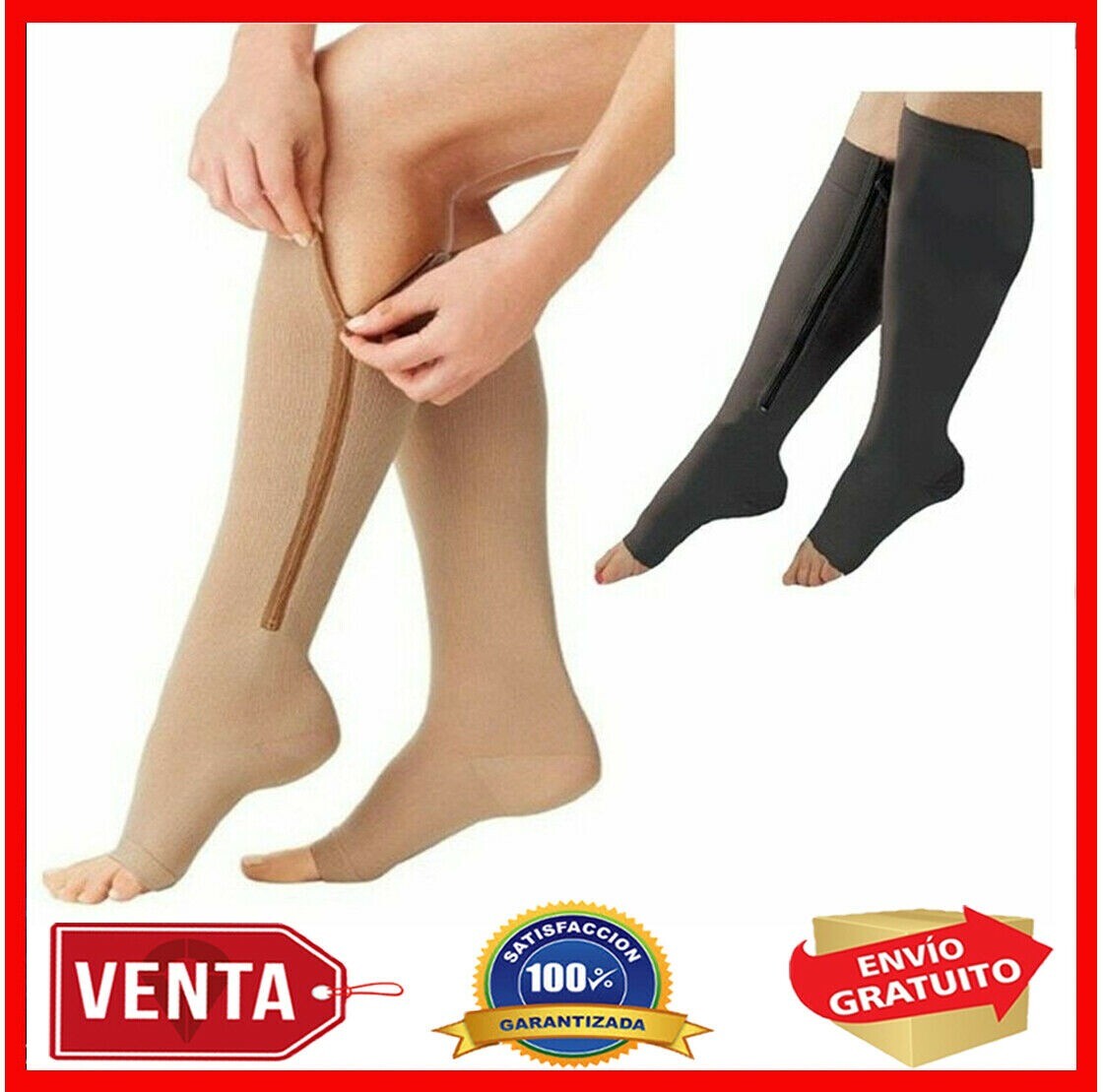 Compresion Medias DE Alivia el Dolor de las Piernas Para Varices Tobillos Pies