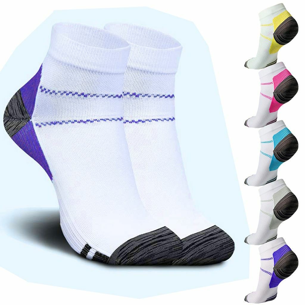 1/3/6Pairs Compression Socks Plantar Fasciitis Arch Ankle Running Support Unisex