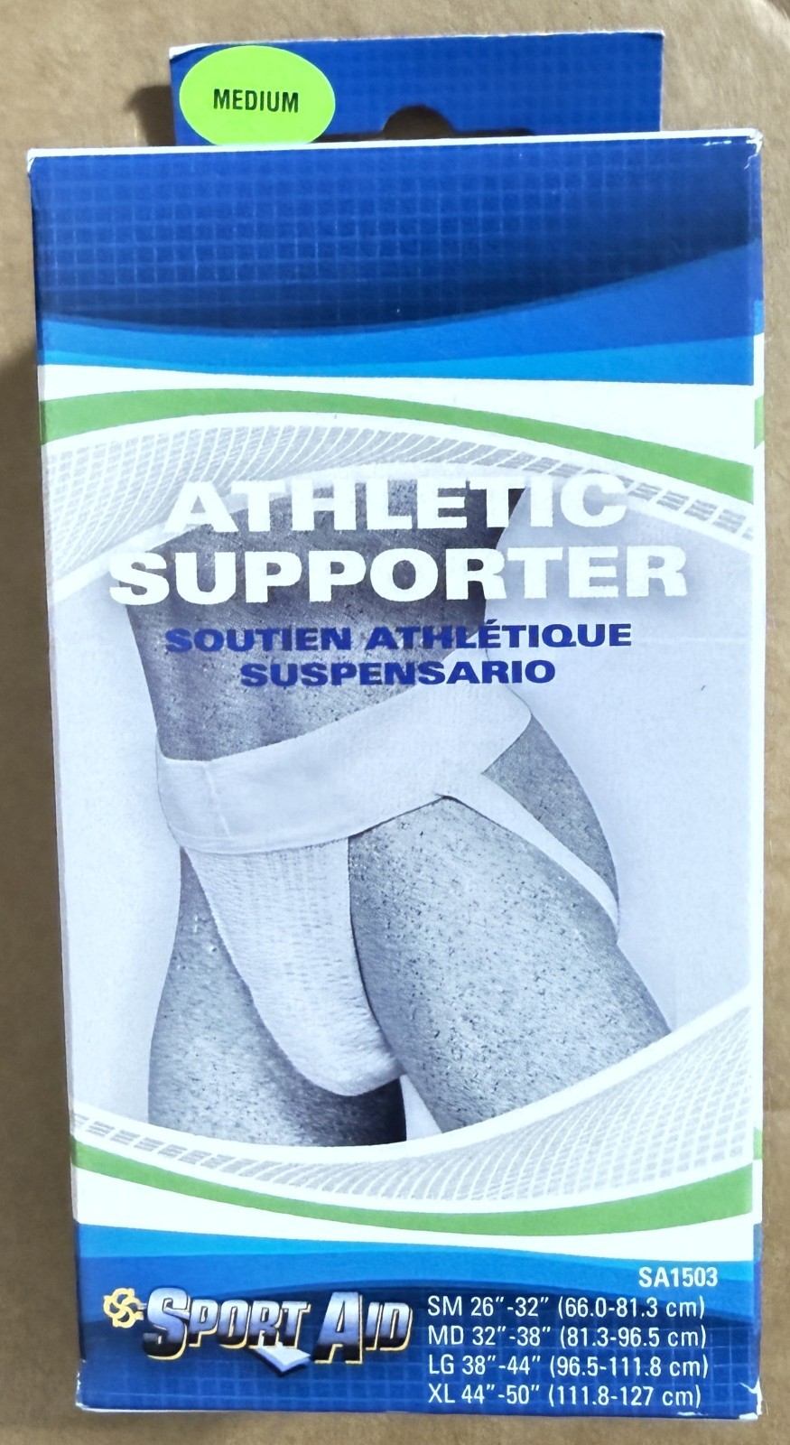 Lot of 3 Sport Aid SA1503-WHI-M Athletic Supporter Medium White