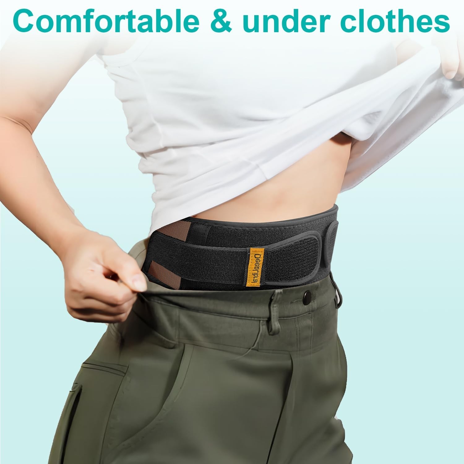Lightweight Adjustable Back Brace for Lower Back Pain, Sciatica, Scoliosis – Bre