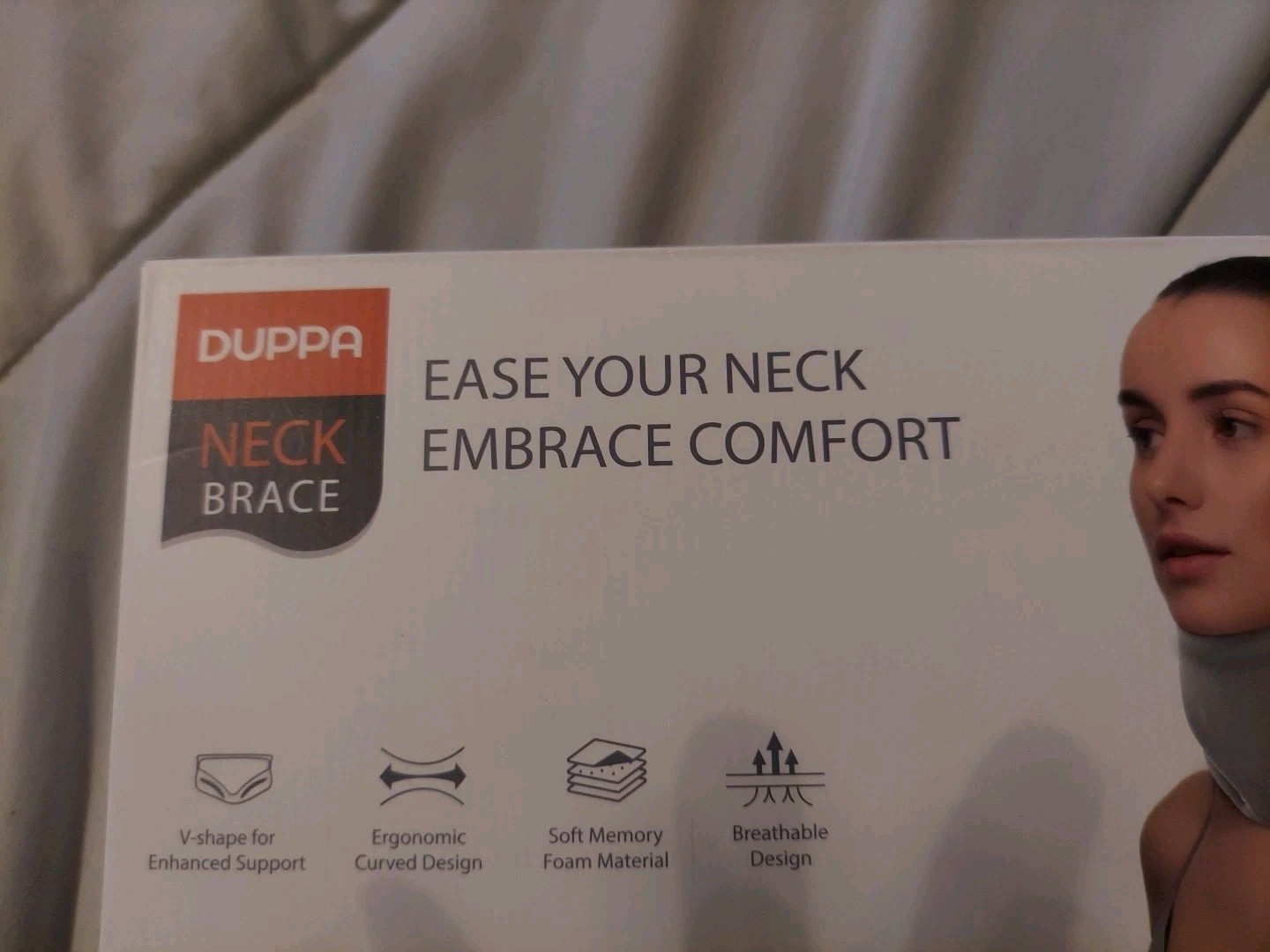 DUPPA Neck Brace Soft Memory Foam, Breathable & Ergonomic Design