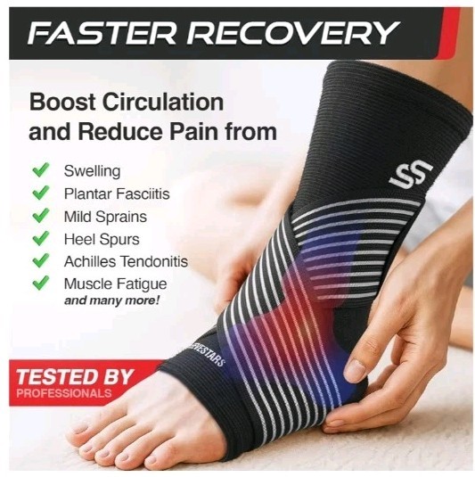 Pair Of Sleeve Stars Ankle Braces, Women/Men, Ankle Wrap for Sprain, Compression