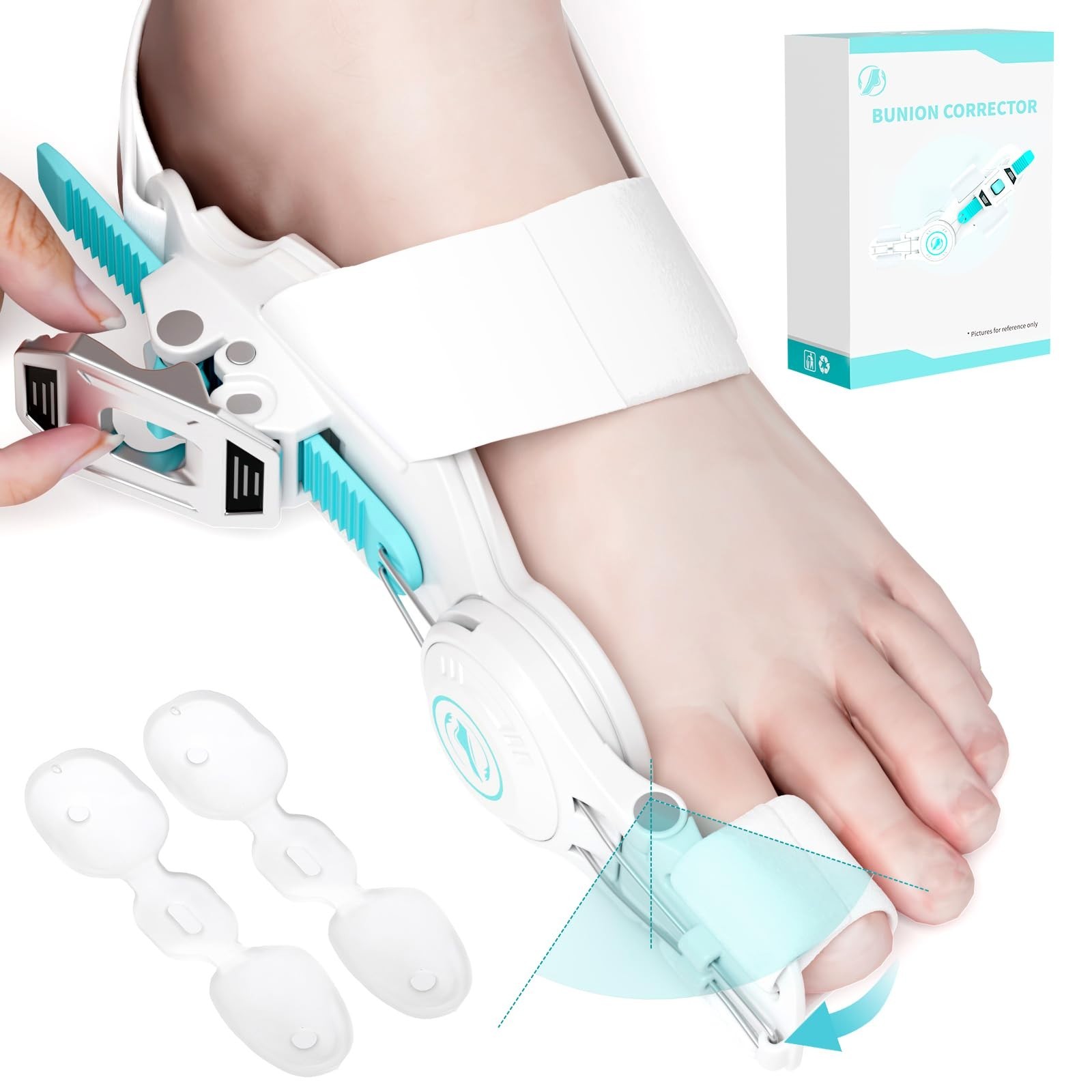 Upgraded Bunion Corrector for Men & Women, Adjustable Toe Splint for Left/Right