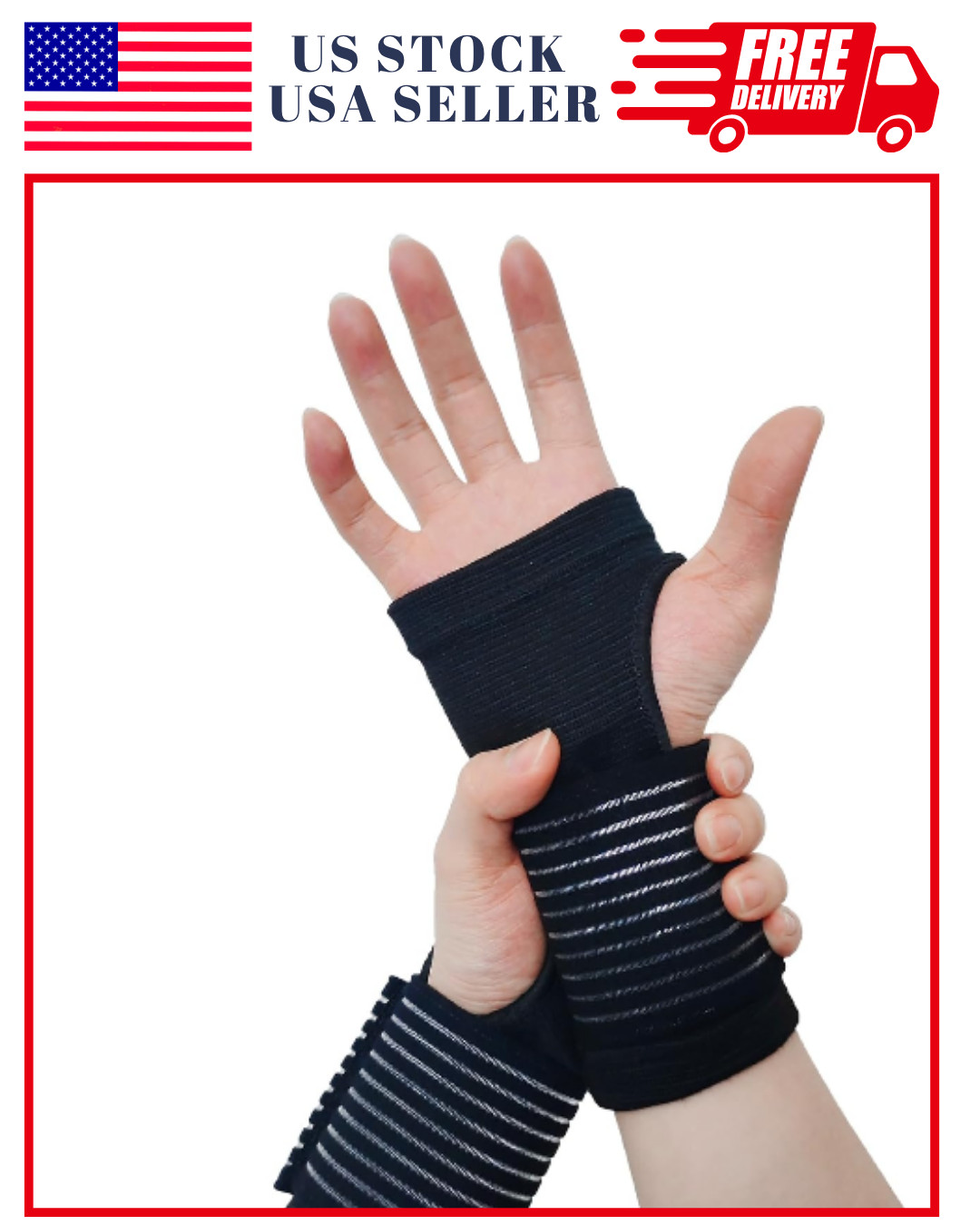 2 Pack Carpal Tunnel Arthritis Wrist Brace, Compression Wrist Support Splint for