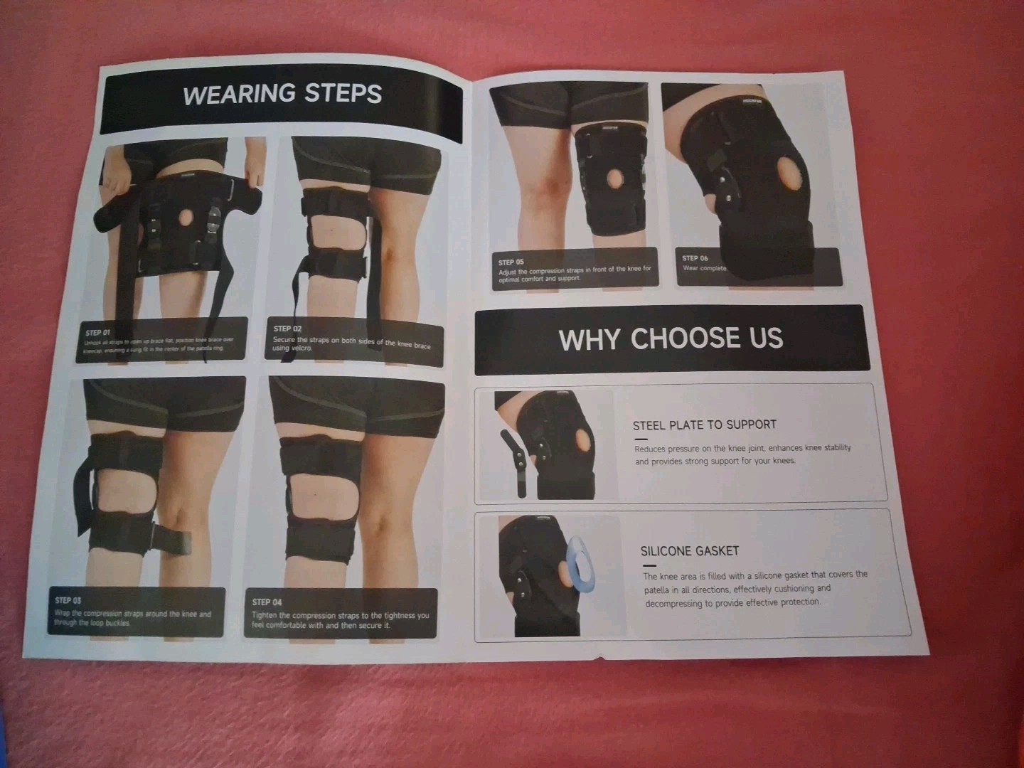 Hocafer Knee Brace XL- 2xL Black Adjustable Breathable Brand NEW Open Box