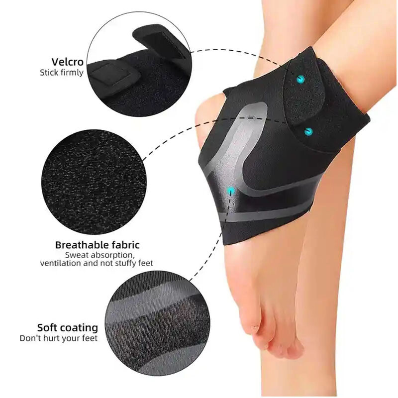 Ankle Brace Compression Support Sleeve Swelling Achilles Tendon Joint Pain Wrap@
