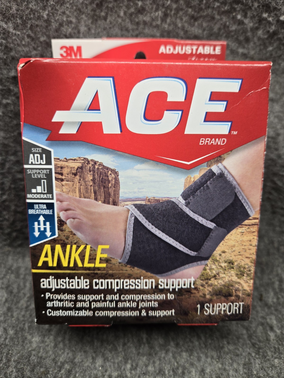 ACE Compression Adjustable Ankle Support Neoprene Left or Right Foot New in Box