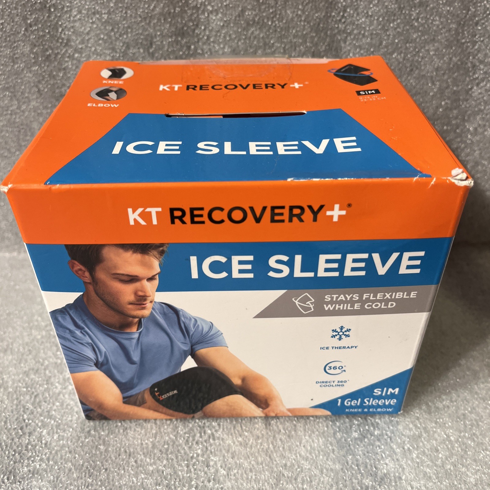 KT Health Ice Sleeve, S/M Knee Elbow Reduced Swelling. New Sealed. 1 Gel Sleeve