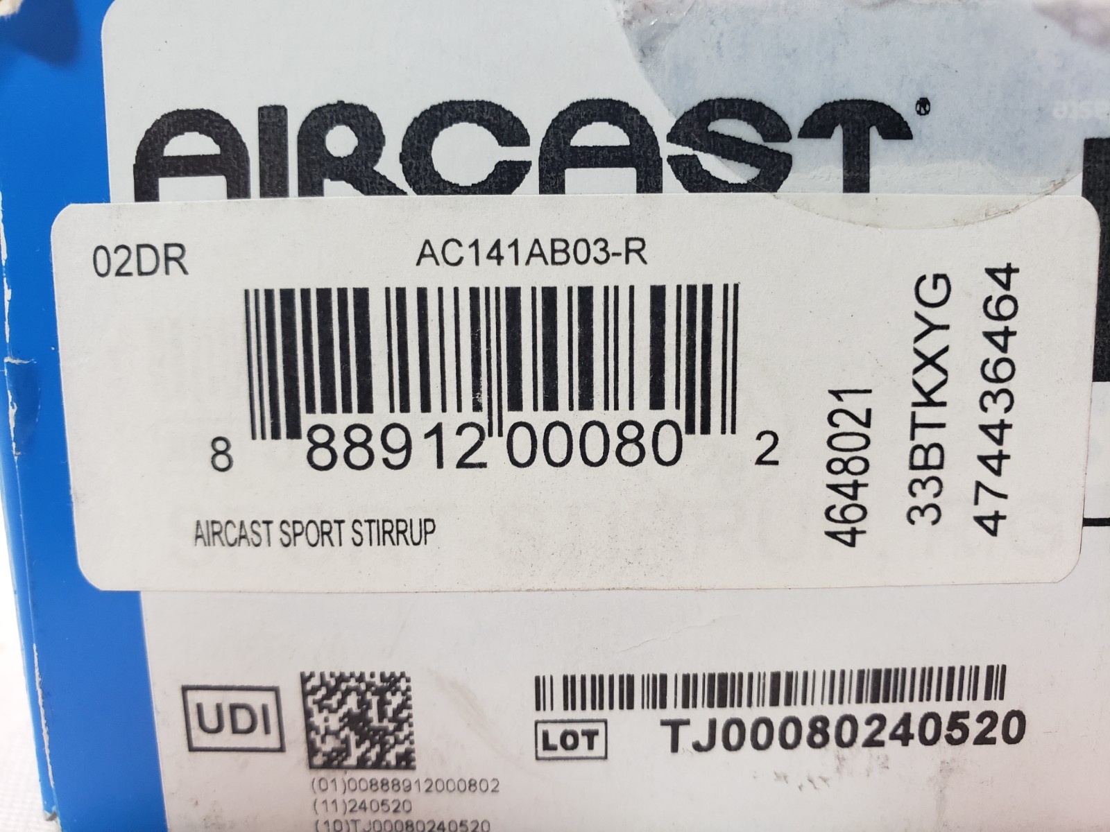 Aircast Sport Stirrup-Universal-Right