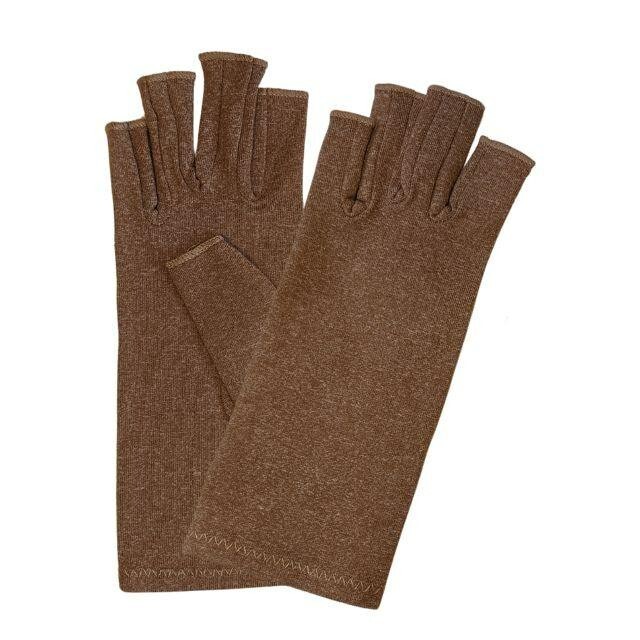 Compression Gloves for Arthritis in Heather Brown