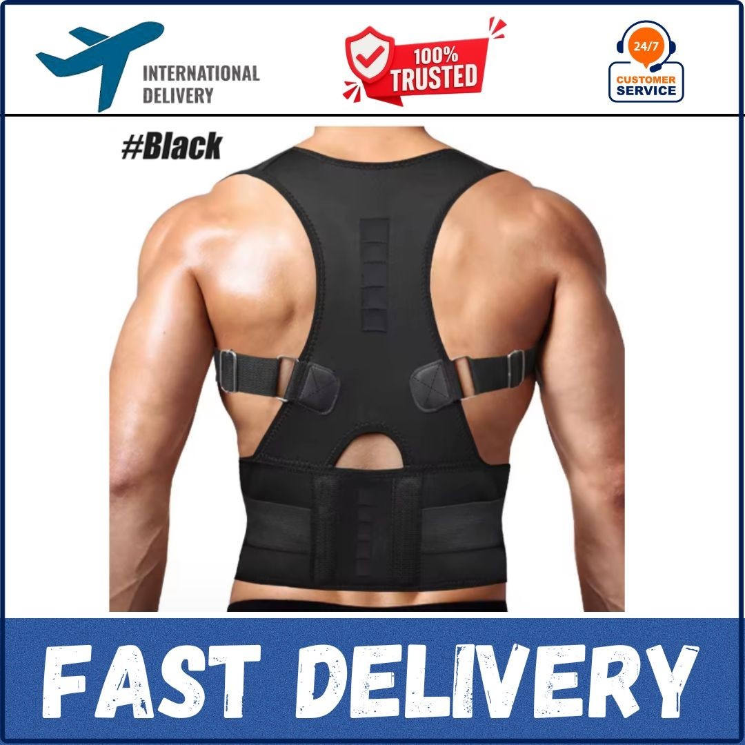 Posture Corrector Support Magnetic Back Shoulder Brace Belt Band For Men Women