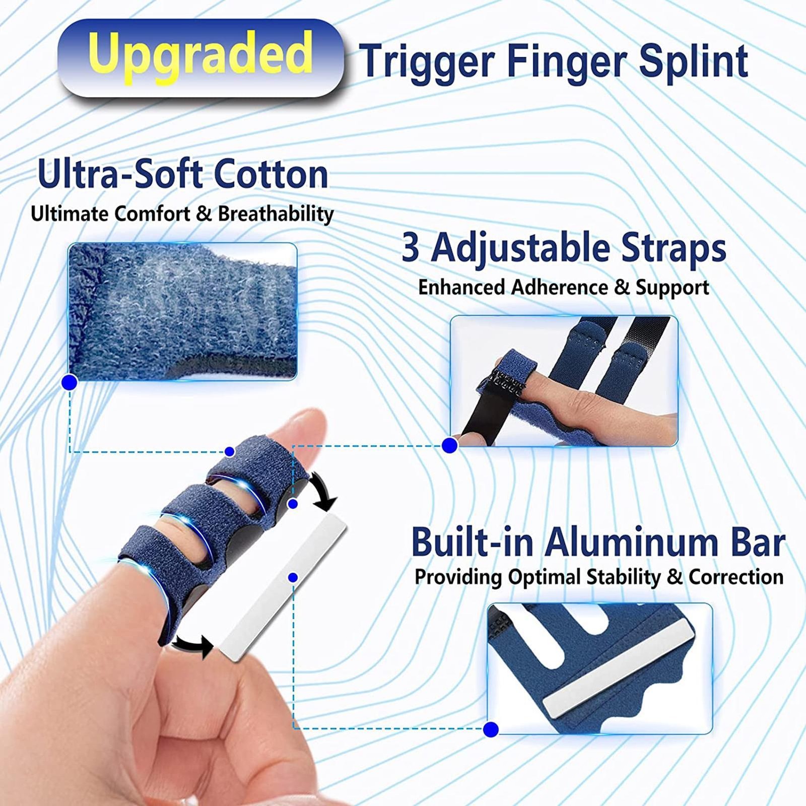 2X Broken Pinky Finger Splint Trigger Finger Splints Finger Brace Finger Knuckle