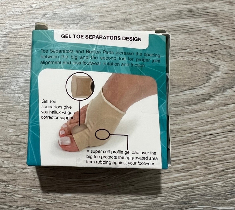 Bunion Care Set Toe Separator Corrector Relief Splint Foot Pain Support Open Box