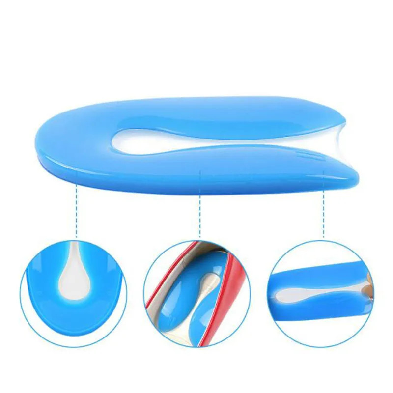 Foot Pain Relief Silicone Gel U-Shape Plantar Fasciitis Heel Protector Heel Spur