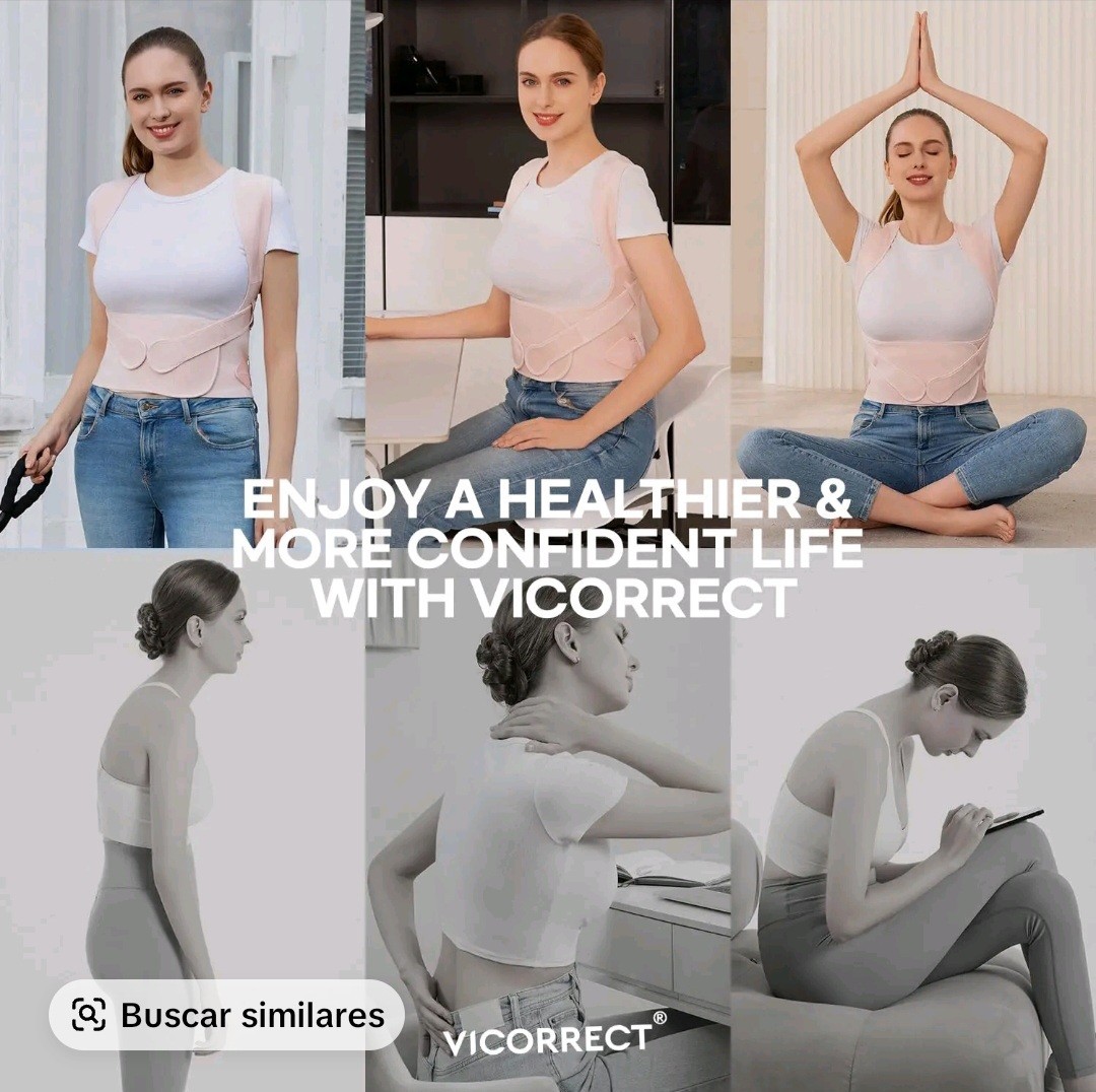 Vicorrect Adjustable Ergonomic Posture Corrector Pink S Back Support